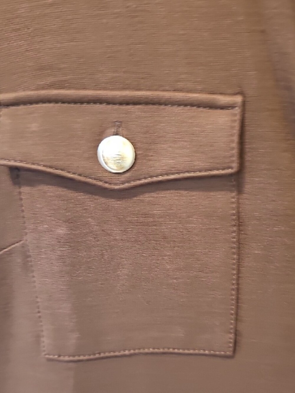 LOFT Ponte Mini Pocket Dress; EUC; Size 12; Brown - Picture 6 of 9